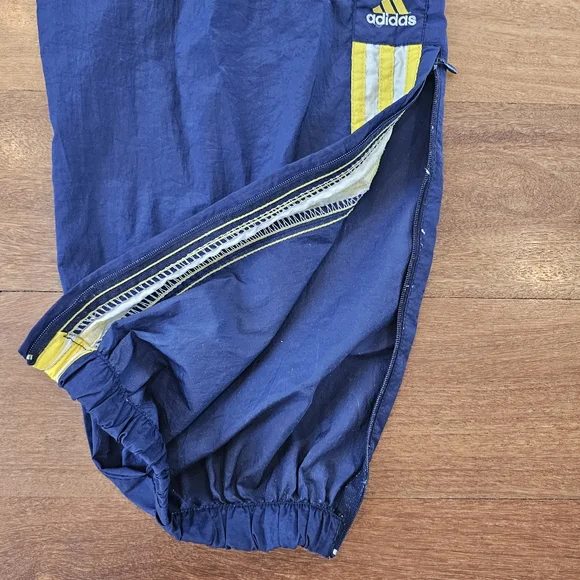 Vintage 90s Y2K Adidas Nylon Windbreaker Track Pants Joggers Zip Ankle Mens XL - Picture 4 of 12